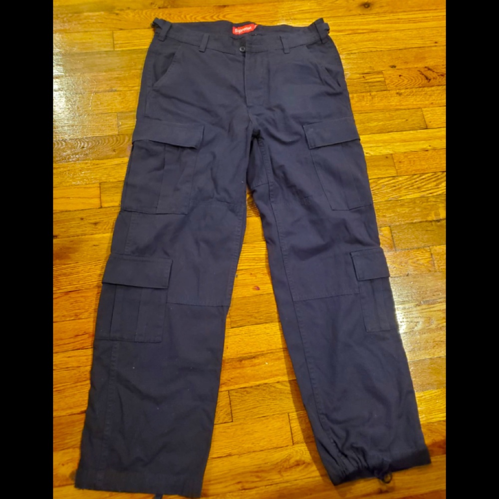Supreme authentic Navy cargo pants size 30